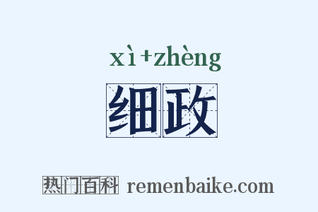细政是什么意思的图片
